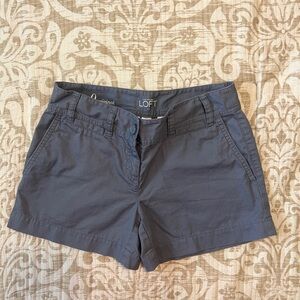 LOFT Women's Gray Short Size 0 100% Cotton